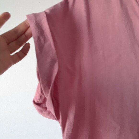 Rachel Rachel Roy Dusty Pink Short Sleeve Blouse Top L - Picture 4 of 8